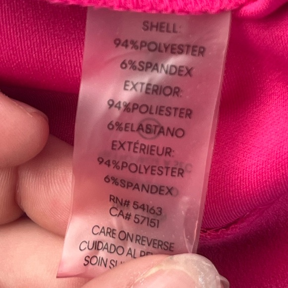 Calvin Klein; Fuchsia Midi Dress; Puff Sleeves; Gold Tone Zipper; NWOT; Size 4 - Picture 8 of 8